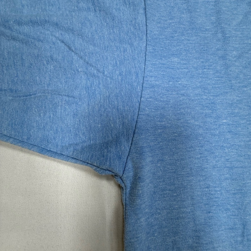 Back to the Future vintage Thunder Creek Light Blue Ringer Graphic Tee. NWOT - Picture 6 of 11